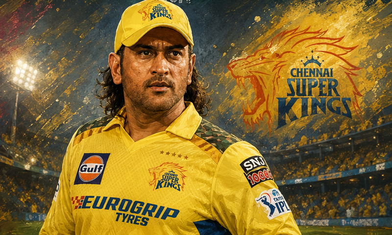 MS Dhoni in the Chennai Super Kings yellow kit amid IPL 2027 stake rumours
